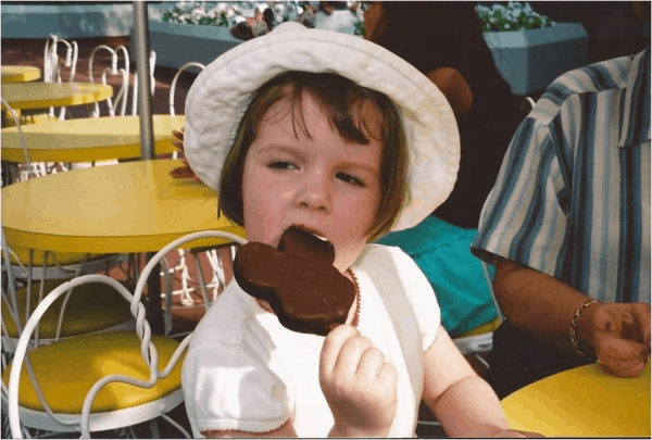 Disney World-Eating Mickey Ice Cream in 2001