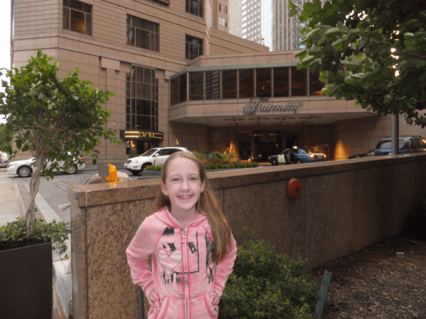 Chicago-Fairmont Millennium Park-girl outside