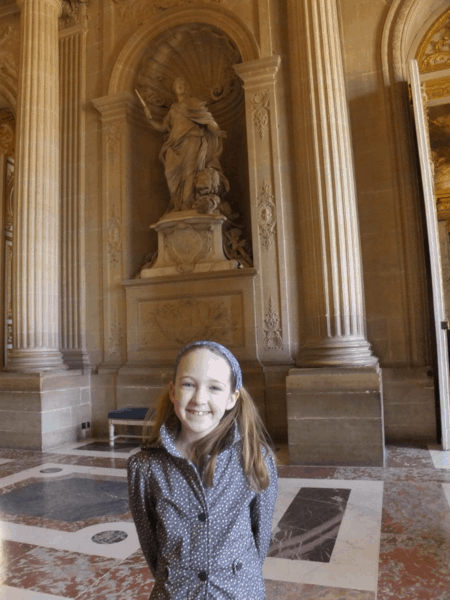 France-girl inside Chateau de Versailles
