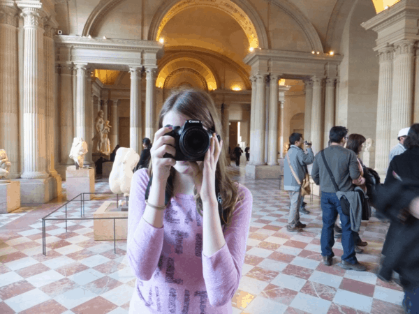 Paris-Taking photos at Louvre