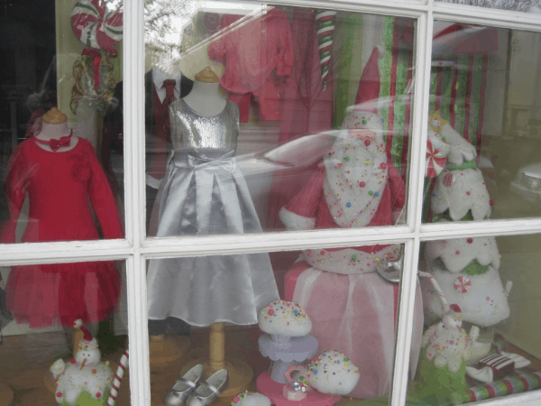 Christmas windows in Oakville shops
