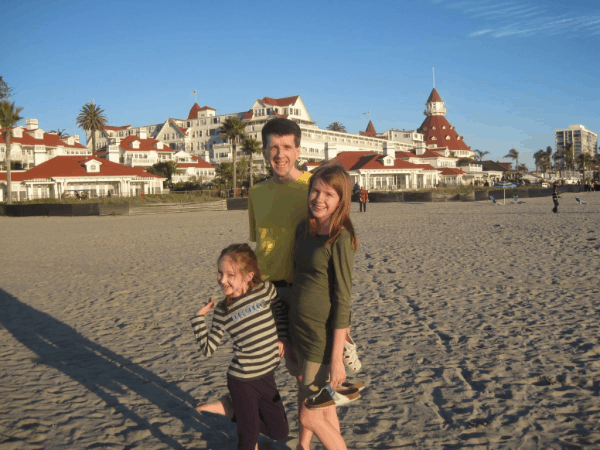 San Diego-On the beach at the Hotel Del Coronado