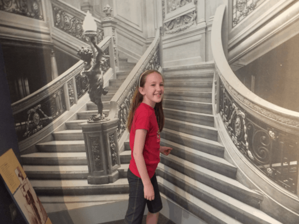 Photo of Titanic's grand staircase-Halifax