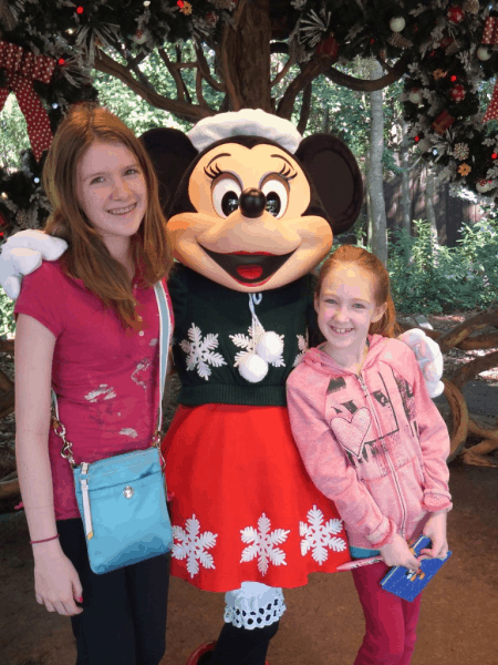 Disney World-Animal Kingdom-with Holiday Minnie