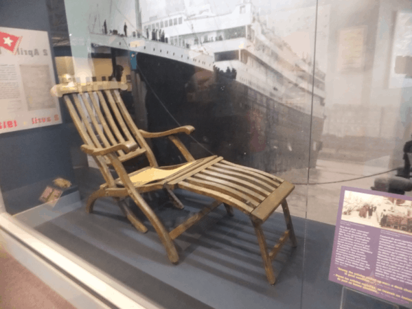 Deck chair from Titanic at Maritime Museum of the Atlantic-Halifax