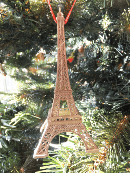 Eiffel Tower, Paris Christmas ornament