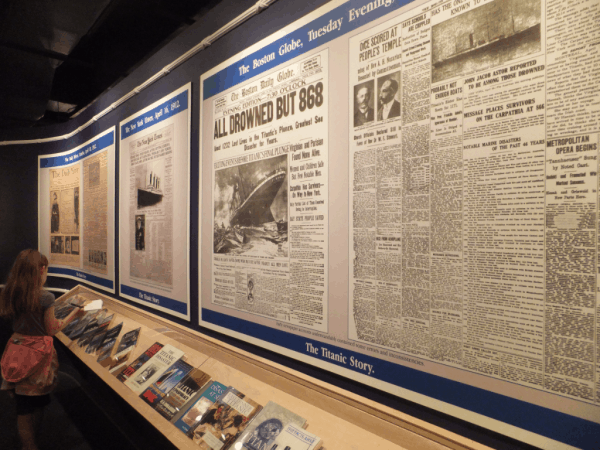 Newspaper headlines after sinking of Titanic-St. John's, Newfoundland