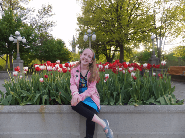 front of tulip bed - Major's Hill Park-Ottawa