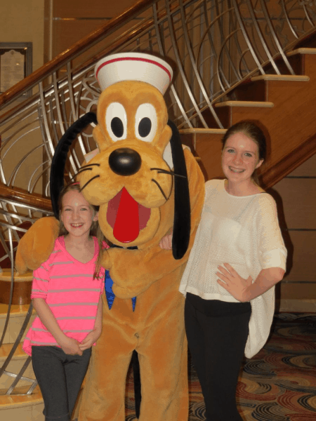 With Pluto on the Disney Magic