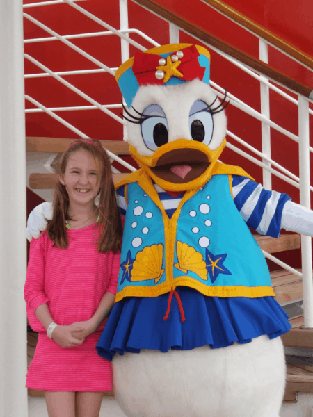 Meeting Daisy Duck on the Disney Magic