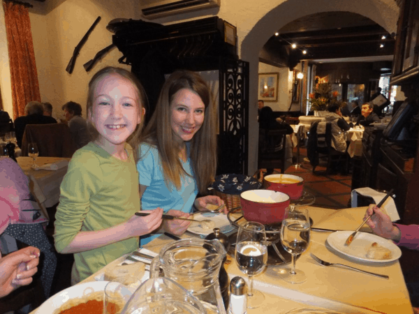 Switzerland-Geneva-Fondue at Restaurant Les Armures