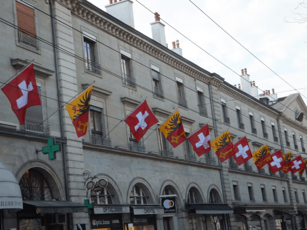 Street of flags-Geneva-Switzerland