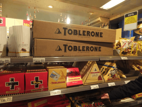 Toblerone shopping in Geneva-Switzerland