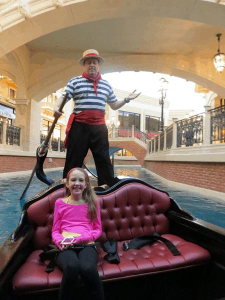 Gondola ride at The Venetian Las Vegas