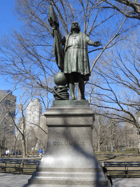 New York City-Central Park-Columbus statue