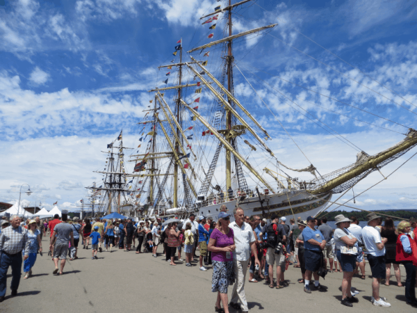 Crowds visiting Tall Ships 1812 Tour Hamilton