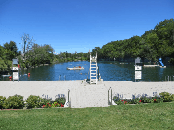 St. Marys, Ontario-limestone quarry outdoor swimming pool