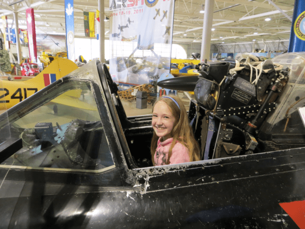 Canadian Warplane Heritage Museum - sitting in the cockpit