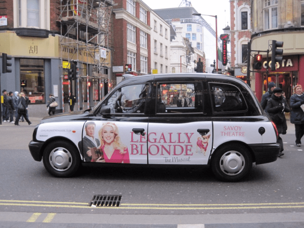 London-Legally Blonde cab