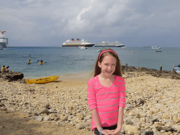 Exploring Grand Cayman Young girl exploring the port of Grand Cayman.