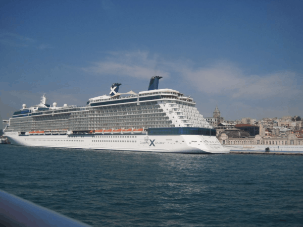 Celebrity Equinox docked in Istanbul, Turkey