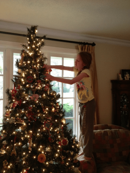 Trimming Christmas Tree - 2013