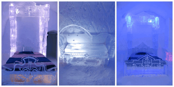 Quebec-Ice Hotel-Frozen suite-collage