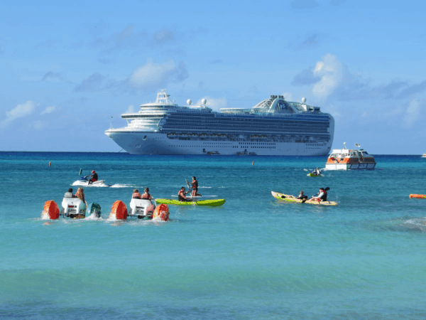 Bahamas-Crown-Princess-anchored-Princess-Cays