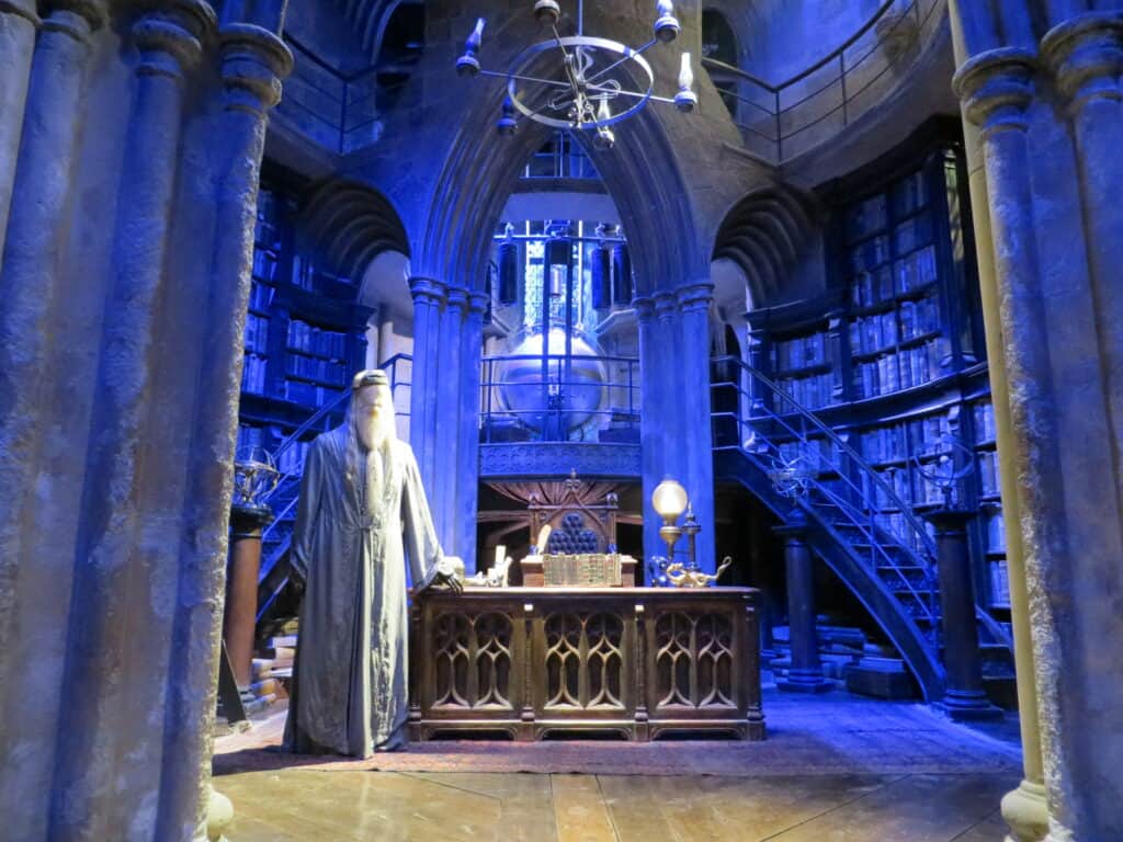 dumbledore's office at the making of harry potter warner bros. studios.