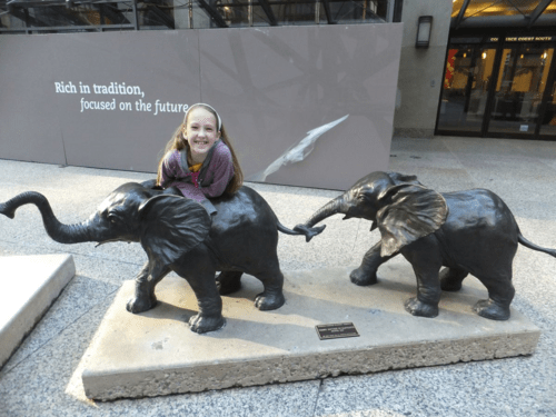 Toronto-posing with Tembo, Mother of Elephants