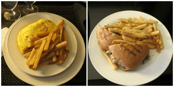 Toronto-Westin Harbour Castle-room service dinner collage
