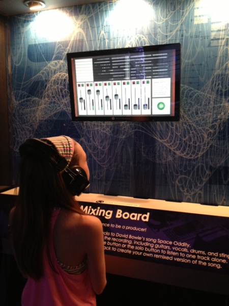 Ontario science centre-science of rock n roll-using mixing board