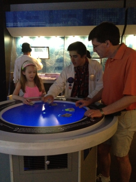 Ontario science centre-science of rock n roll-learning to use reactable table