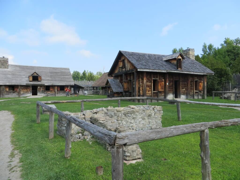 buildings at Sainte-Marie-among-the-Hurons historic site.