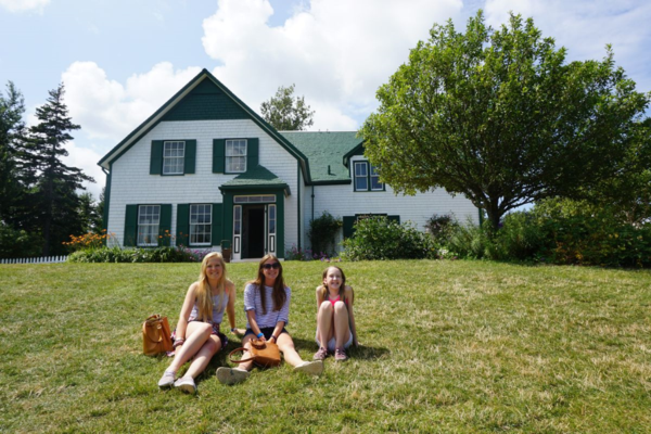 Prince edward island national park-green gables-girls relaxing