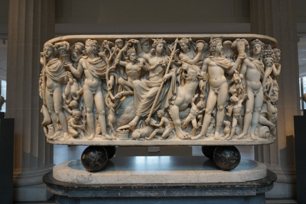 New york city-the met-marble sarcophagus Dionysos