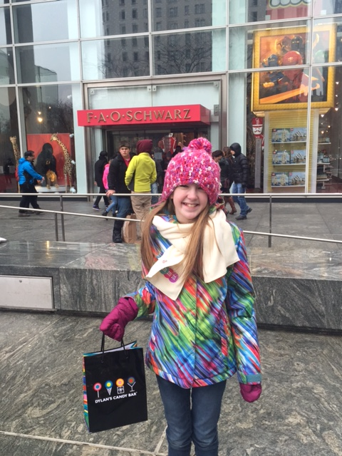 New york city-shopping-outside fao schwarz