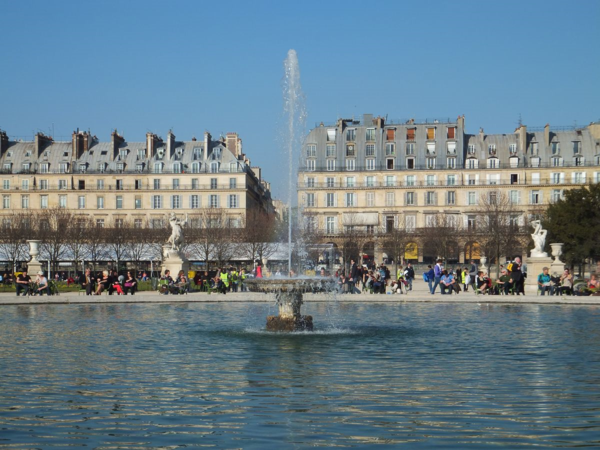 Fountain in Tuileries Gardens, Paris