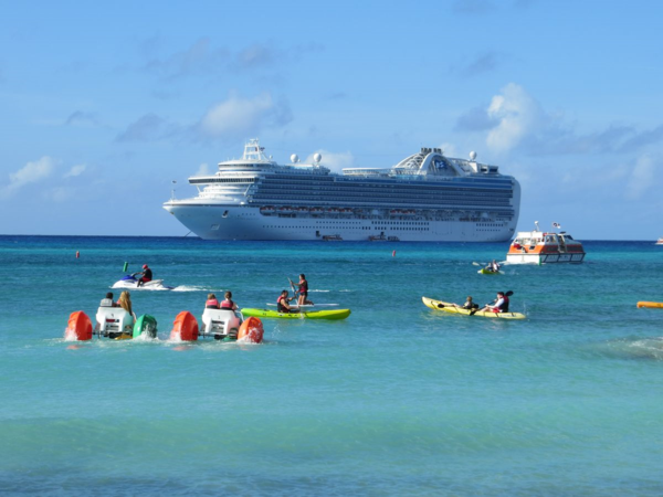 Crown-Princess-anchored-Princess-Cays