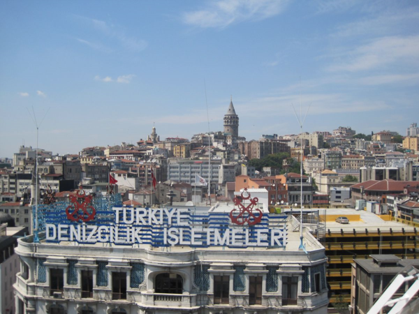 Istanbul-Galata Tower-from cruise ship balcony