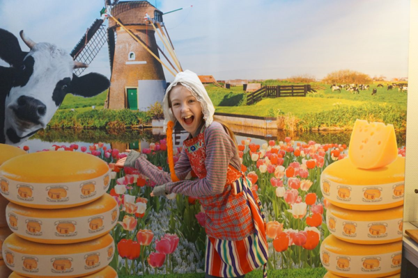 Amsterdam cheese museum-dressing as farmer