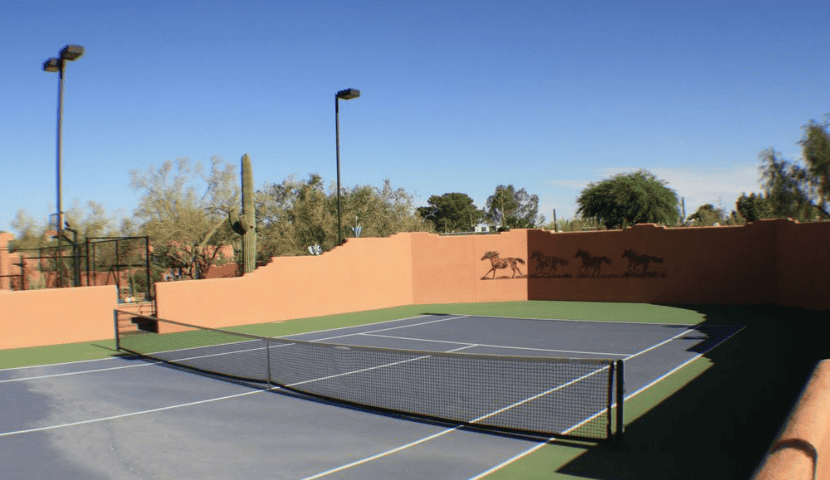 tennis courts at white stallion ranch in arizona