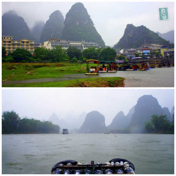 China-Guilin-Boat riding across the Yangshuo River