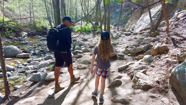 Family Travel Pasadena Day Trip Eaton Canyon Hike