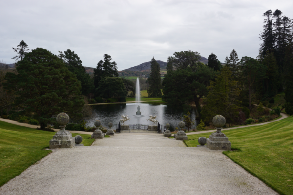 Ireland-powerscourt estate-gardens-view of lake from terrace