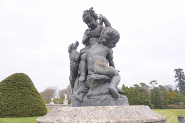 Ireland-powerscourt gardens-statue in italian garden