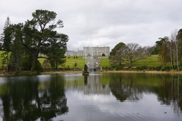 Ireland-powerscourt gardens-view of house and lake