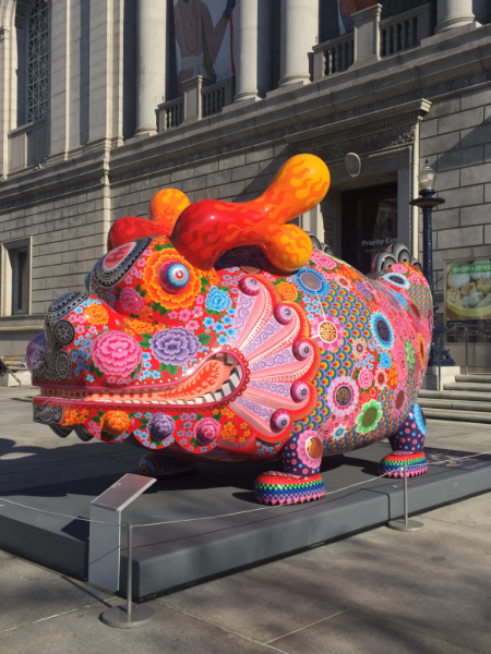 California-san francisco-asian art museum exterio-sculpture