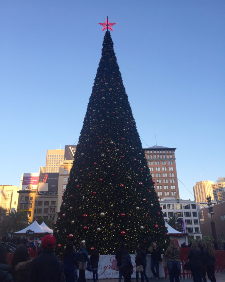 California-san francisco-union square-christmas tree