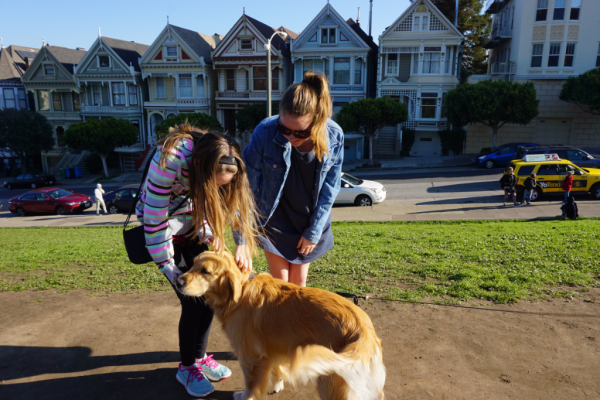 California-san francisco-painted ladies-meeting a local movie star